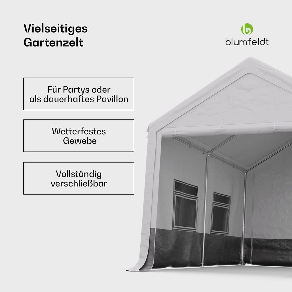 Blumfeldt Partyzelt - 4x3m, Festzelt mit Seitenwänden, Produktbild 