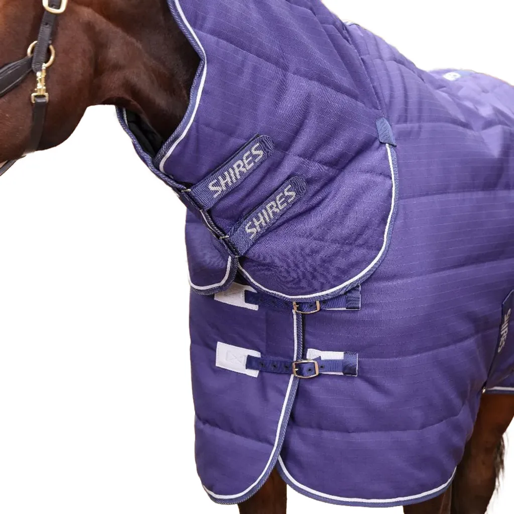 Couverture de cheval à col combo imperméable 100g Shires Tempest Marine - 3
