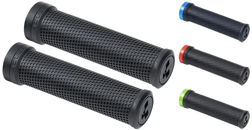 Cube Race Griffe 132 mm - Poignées de VTT Ergonomiques Noires en Gomme