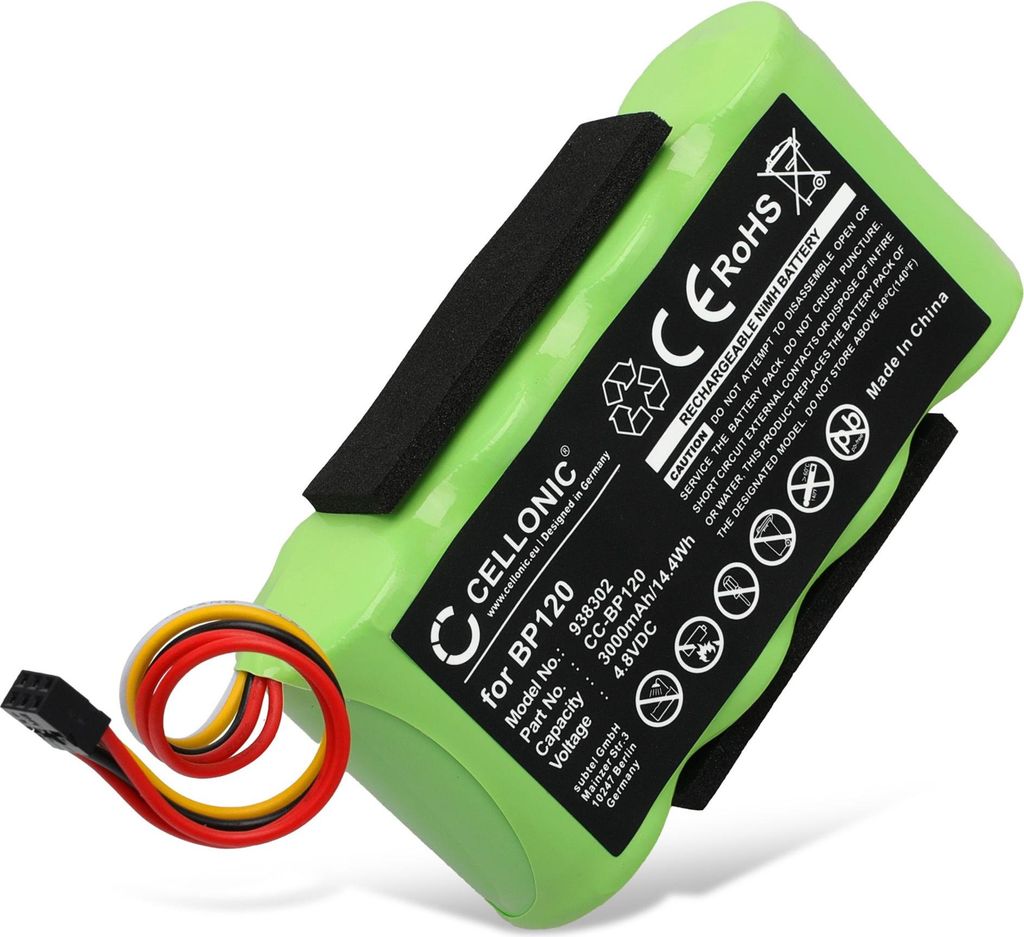 CELLONIC 1x Akku für Messtechnik Kompatibel mit Fluke ScopeMeter 123, Scopemeter 120, 43 Power Quality Analyzers, BP120 - (3000mAh, 4.8V)