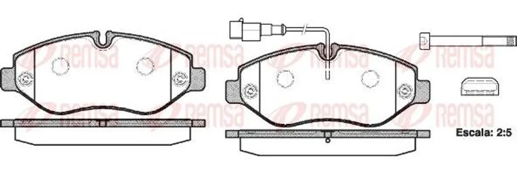 Plaquettes de Frein REMSA 1245.02 pour Cabstar et NT400 OE D1060MB200