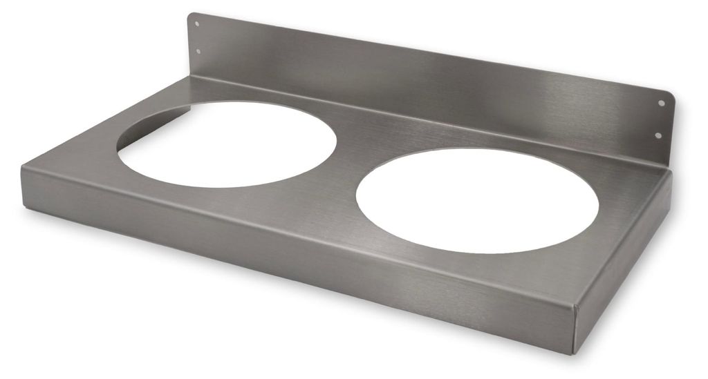 Futterstation für 2 Näpfe Ø je 16 cm / Länge 42,8 cm / Breite 22,4 cm