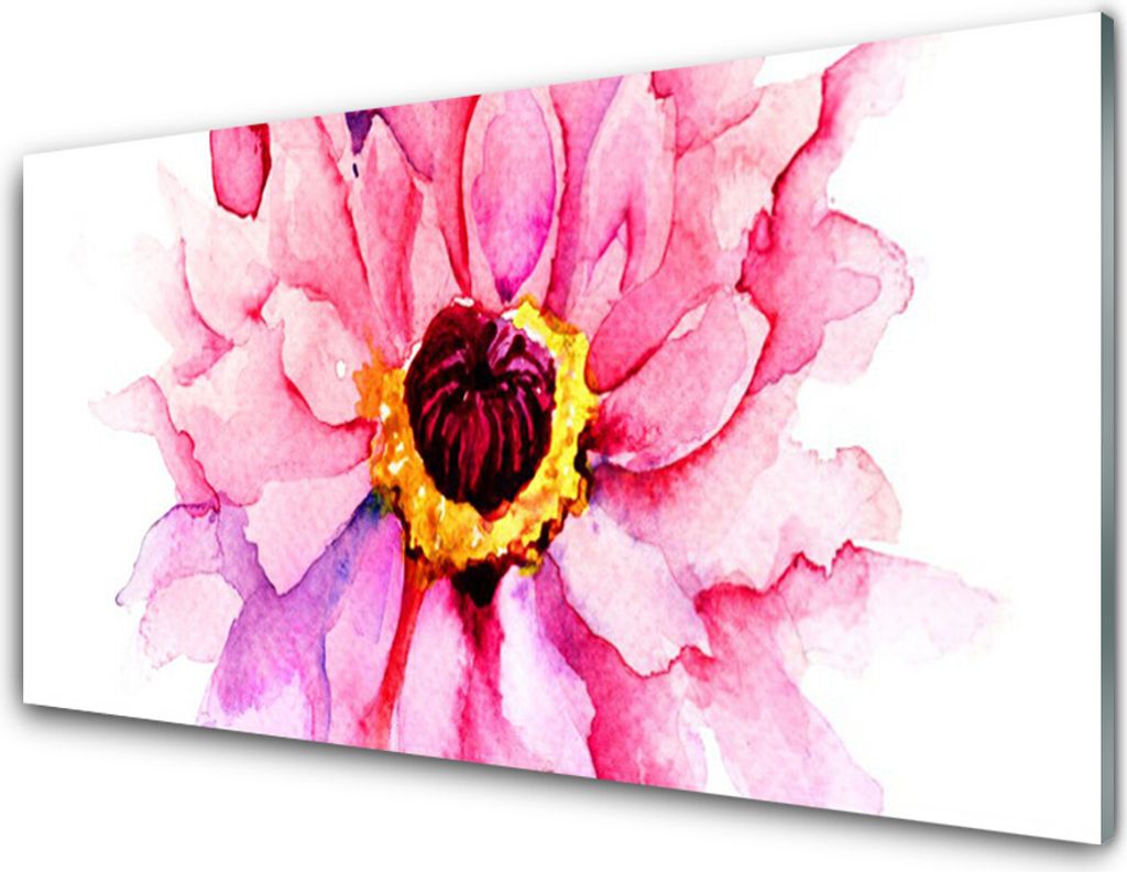 Küchenrückwand aus Glas 100x50cm Spritzschutz Blume Pflanzen