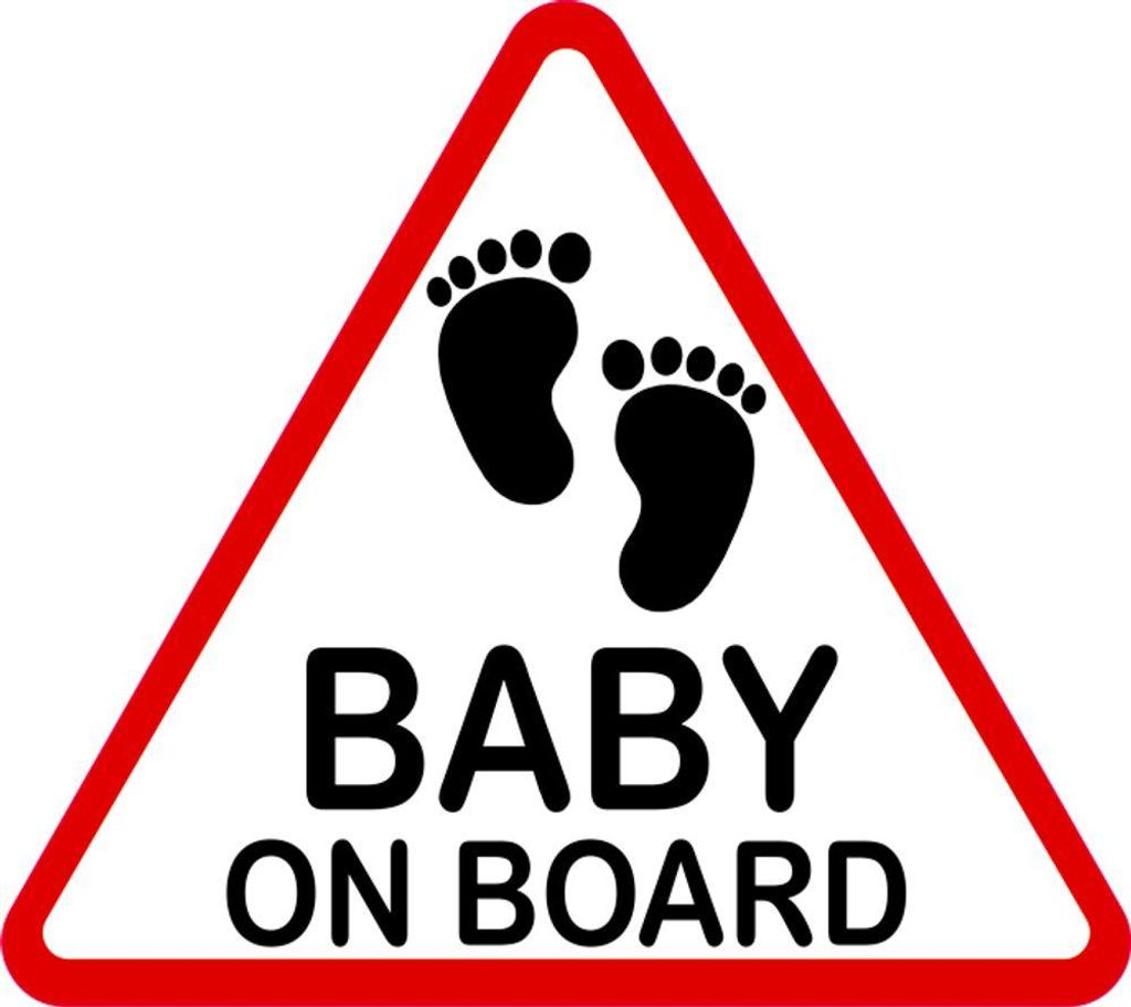 Hermann Schütz Aufkleber Baby on Board dreieckig 115x130mm Produktbild 