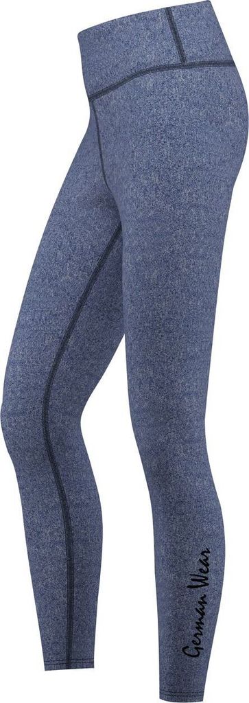 Leggings dehnbar Fitness Sport Yoga Gymnastik Training Tanzen Freizeit melange, Größe:38/M, Leggings Models:GYM-8056 Marineblau