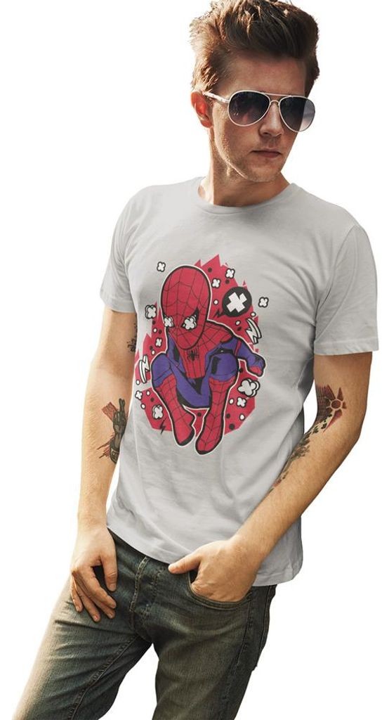 D&B Uni Polo PC00105 Spiderman Grau-Größe L