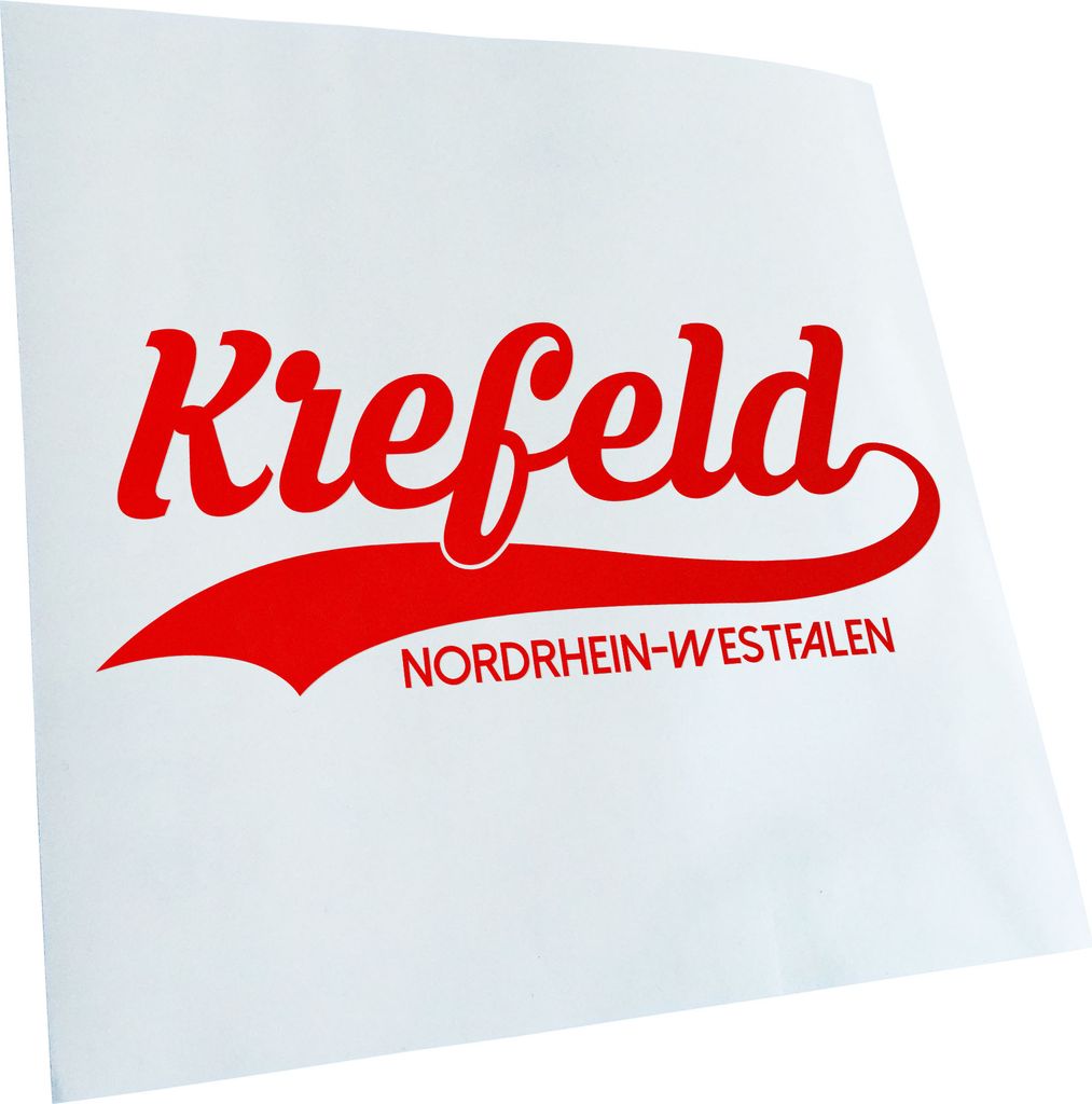 Kiwistar - Autoaufkleber - Krefeld - Nordrhein-Westfalen - Neongelb - 20x8cm - Aufkleber für Auto, Laptop, Fahrrad, LKW, Motorrad mehrfarbig JDM D...