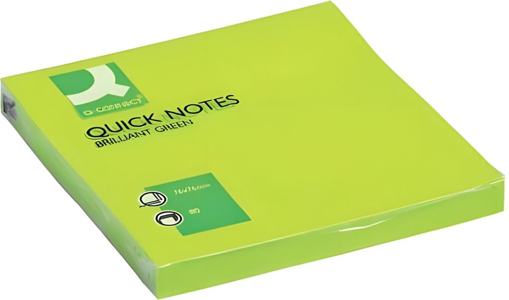 Q-Connect Haftnotizen Brilliant - 76 x 76 mm, grün