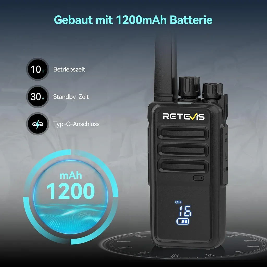 Retevis RT668H Talkie-Walkie PMR446 sans Licence avec Chargeur 10 en 1