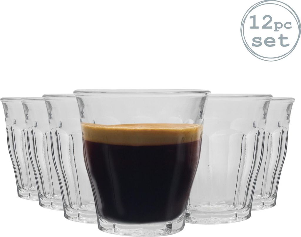 Duralex Picardie Schnapsglas Espressotassen - 90ml Trinkgläser - Clear - Packung mit 12