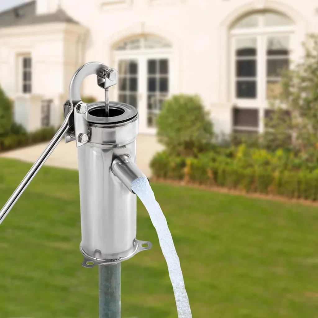 Pompe à eau pour jardin et parc sans électricité Inox aspiration 8 m - 4