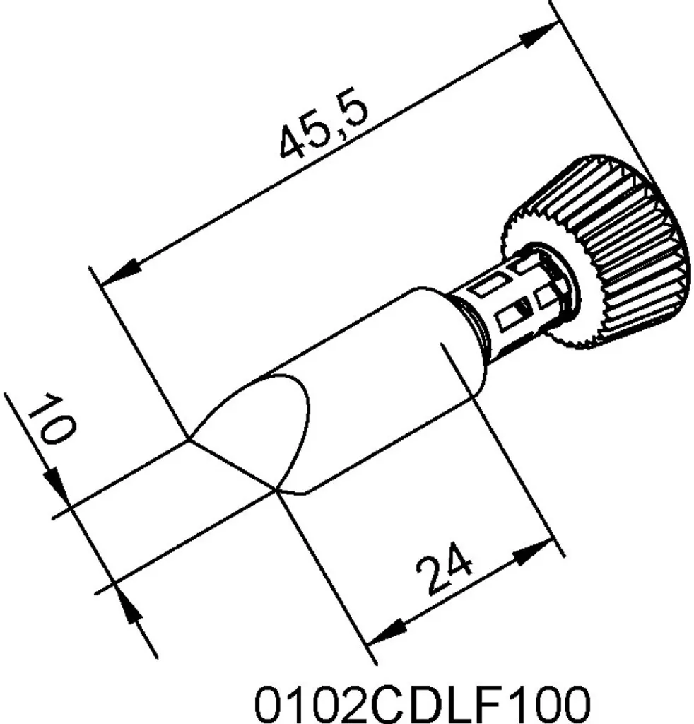 Punta Ersa 0102CDLF100C/SB Serie 102 - Chisel 10mm per i-Tool