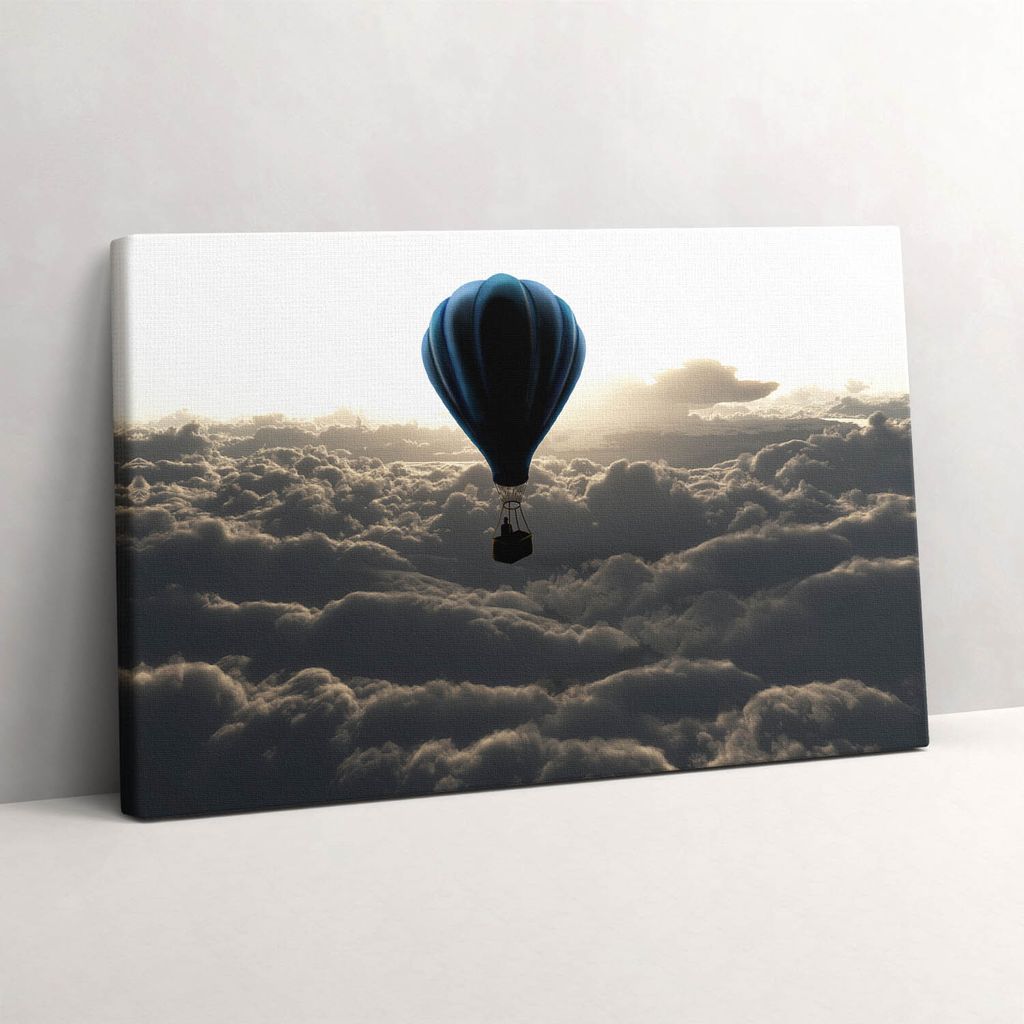 Luftballon am Himmel – Leinwandbild Wandbild – 30x20 cm – Leinwandbilder – Wandbilder – Schlafzimmer – Flur