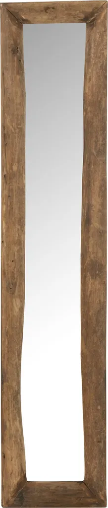 Miroir Mural Slim en Bois Brun J-Line - Cadre Fin Style Scandinave