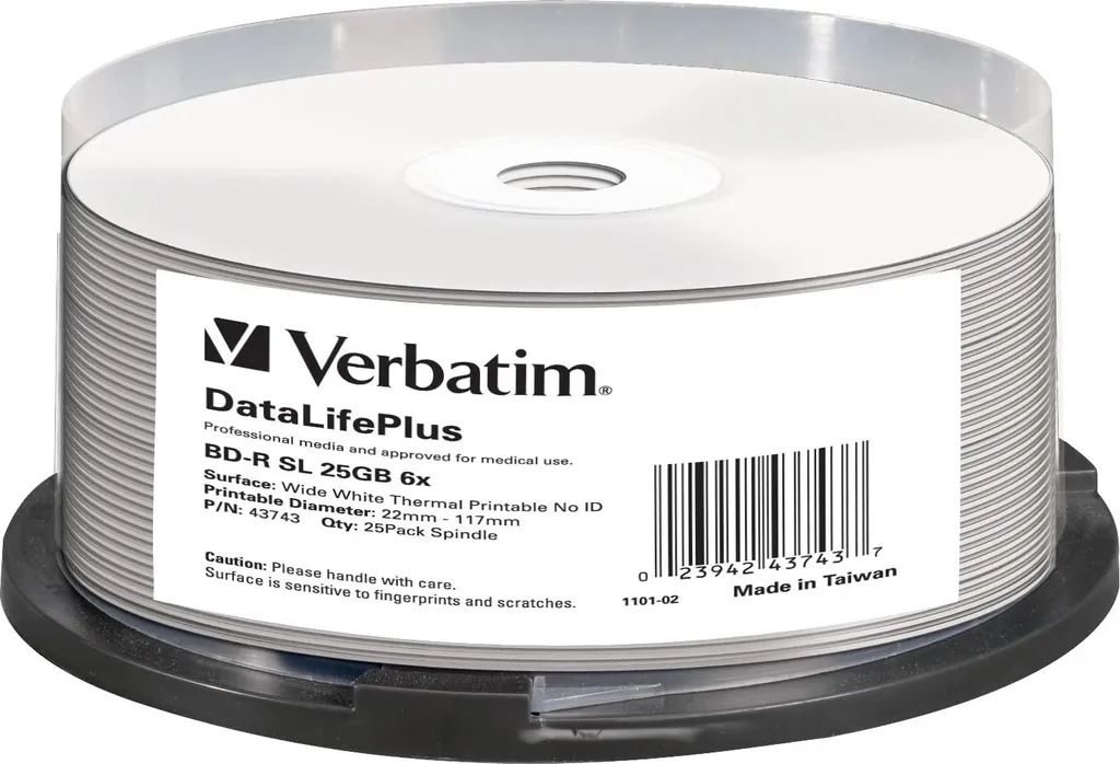 Évitez la Perte de Données avec Verbatim 43743 Blu-Ray BD-R 25Go x25