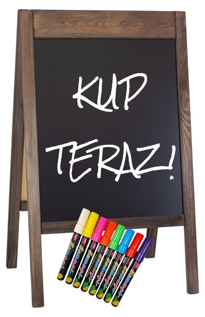 Doppelseitiger großer Werbeständer 100x60 Whiteboard + FREE Produktbild 