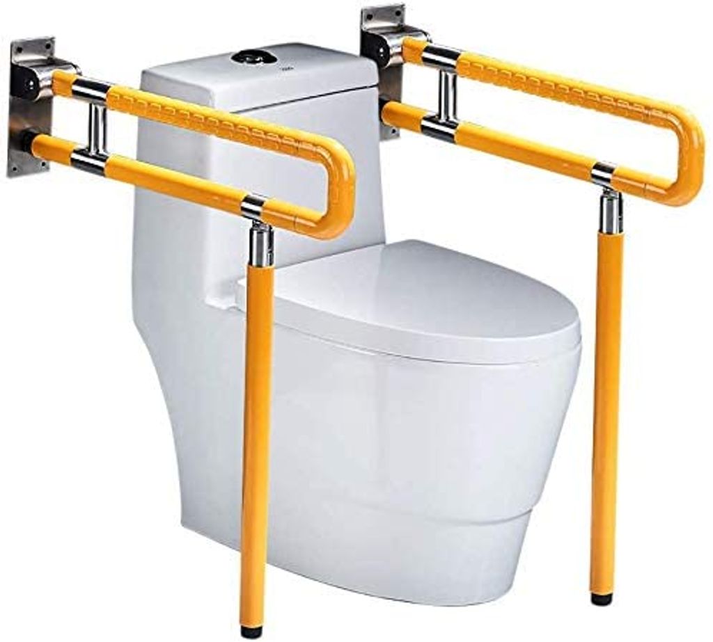 Stützgriff am Waschbecken oder WC Aufstehhilfe Haltegriff Edelstahl 50 -  80cm