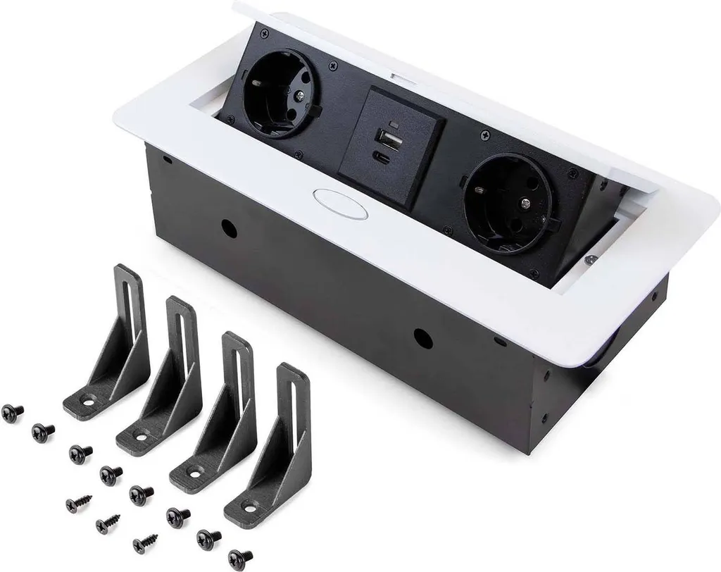 Aménager un bureau propre avec le multiconnecteur blanc Atom 26 Lite - 5
