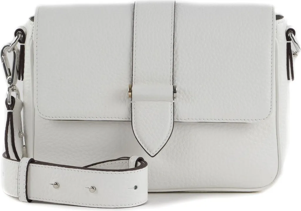 Sac Bandoulière Nicky Blanc en Cuir : Style et Confort sans Compromis
