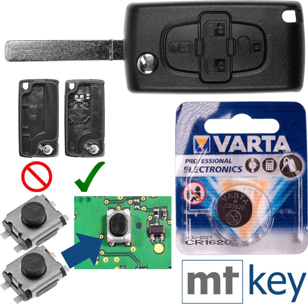 Repair Reparatur Satz Autoschlüssel Funk Fernbedienung Produktbild 