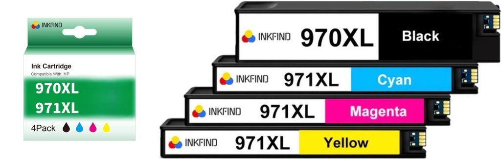 INKFIND 970XL 971XL Tintenpatronen für HP 970 HP970 HP971 Produktbild 