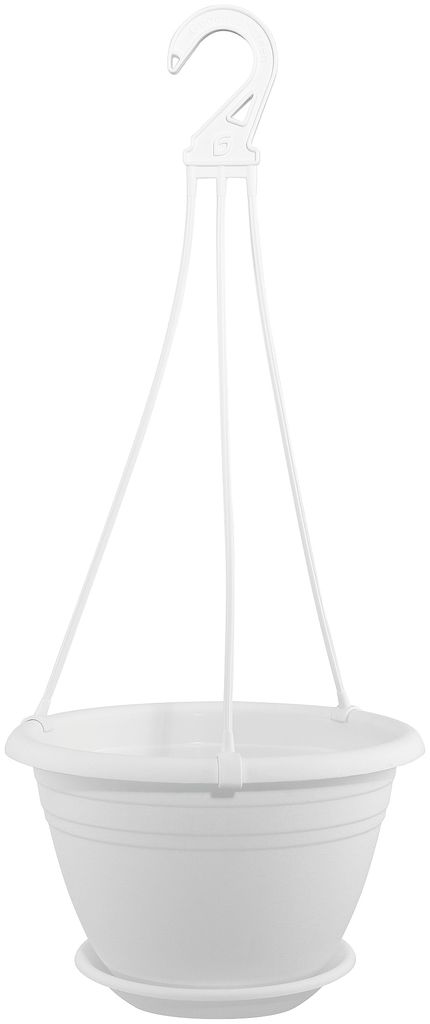 Vaso da fiori sospeso GALICIA in plastica bianca d25cm Immagine del prodotto 