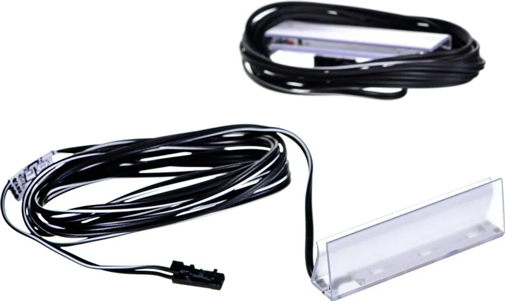 B.K.Licht Set illuminazione LED per ripiani in vetro, 4 Clip LED RGB, Illuminazione vetrinette, incl. telecomando RGB con funzione di cambiamento del colore