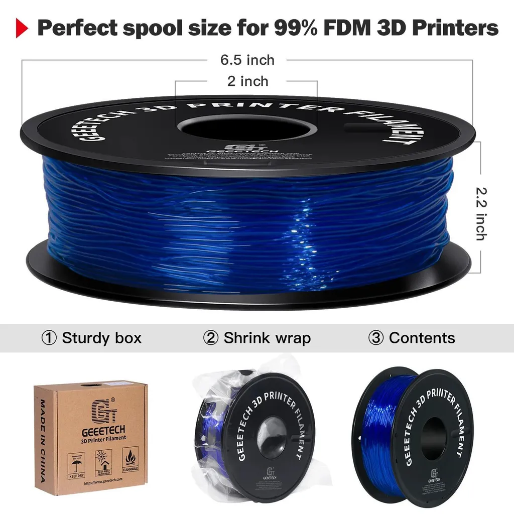 Filament TPU 1,75 mm Bleu Haute Flexibilité - Sans Substances Nocives