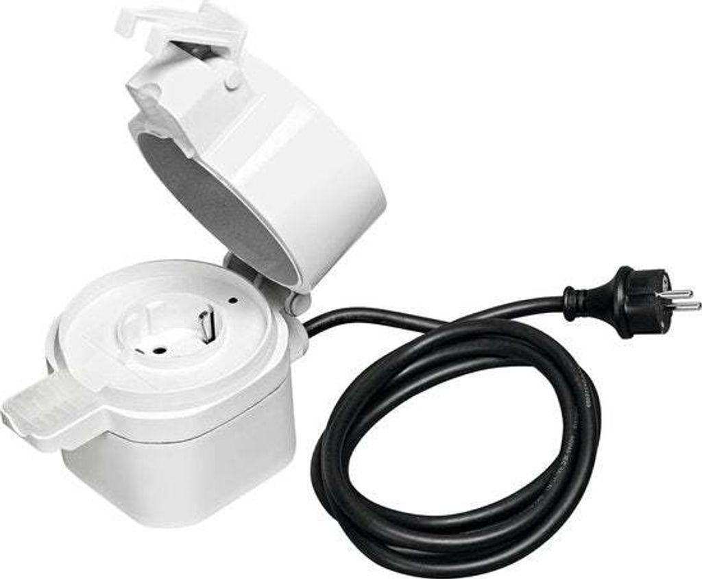 LEDVANCE Smart+ Outdoor Plug, ZigBee schaltbare Steckdose, für die Lichtsteuerung in Ihrem Smart Home, Direkt kompatibel mit Echo Plus und Echo Sh...