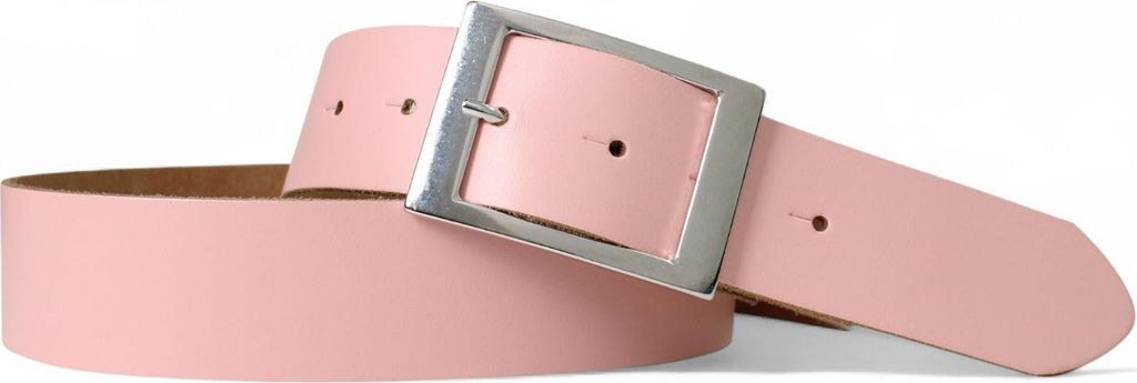 FRONHOFER Gürtel 4 cm rechteckige Gürtelschnalle silber, echt Ledergürtel Damen