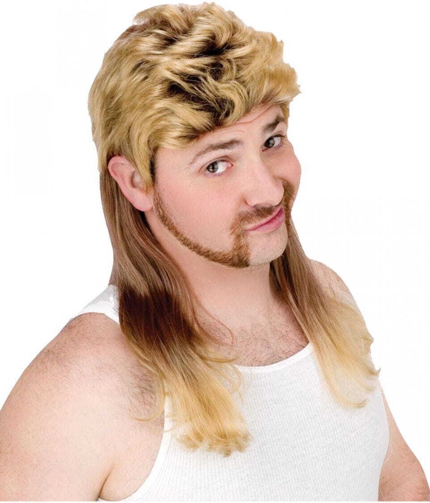 Vokuhila Herren Perücke blond Produktbild 