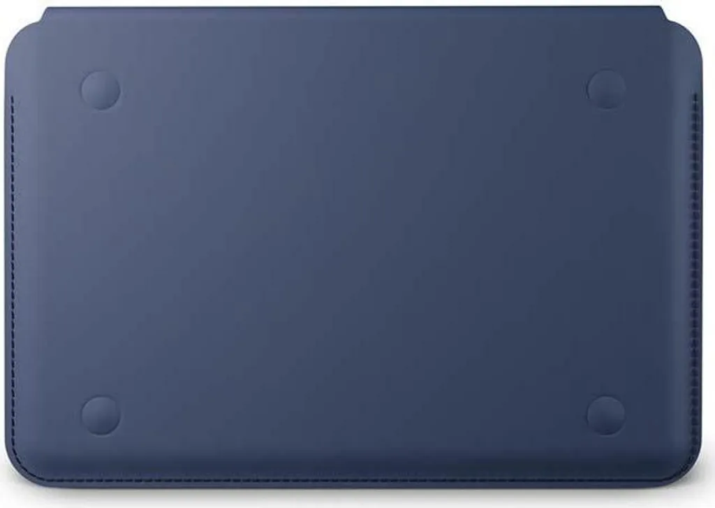 Pochette MacBook Air 15 pouces en Cuir Bleu Foncé - Housse de Protection