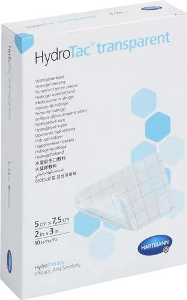 Pansement Hydrogel Transparent Hydrotac 5x7,5 cm pour Soins Humides