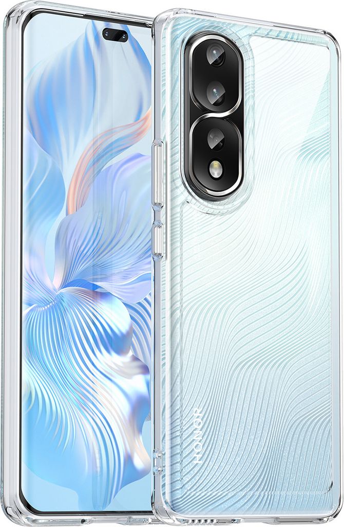 Honor 80 Pro Hülle, Klar Rückseite Stoßfeste TPU Silikon Bumper Schutzhülle für Honor 80 Pro Transparent