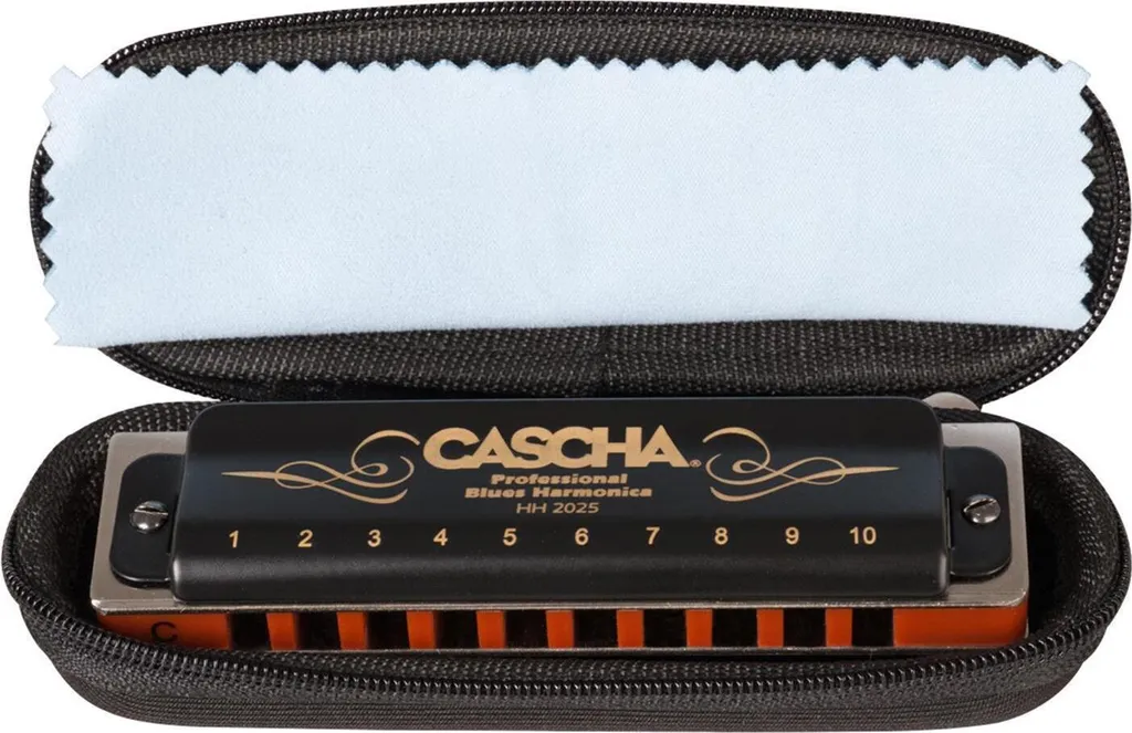 Cascha Professional Blues Harmonica en Do Majeur avec Étui Rigide - 6