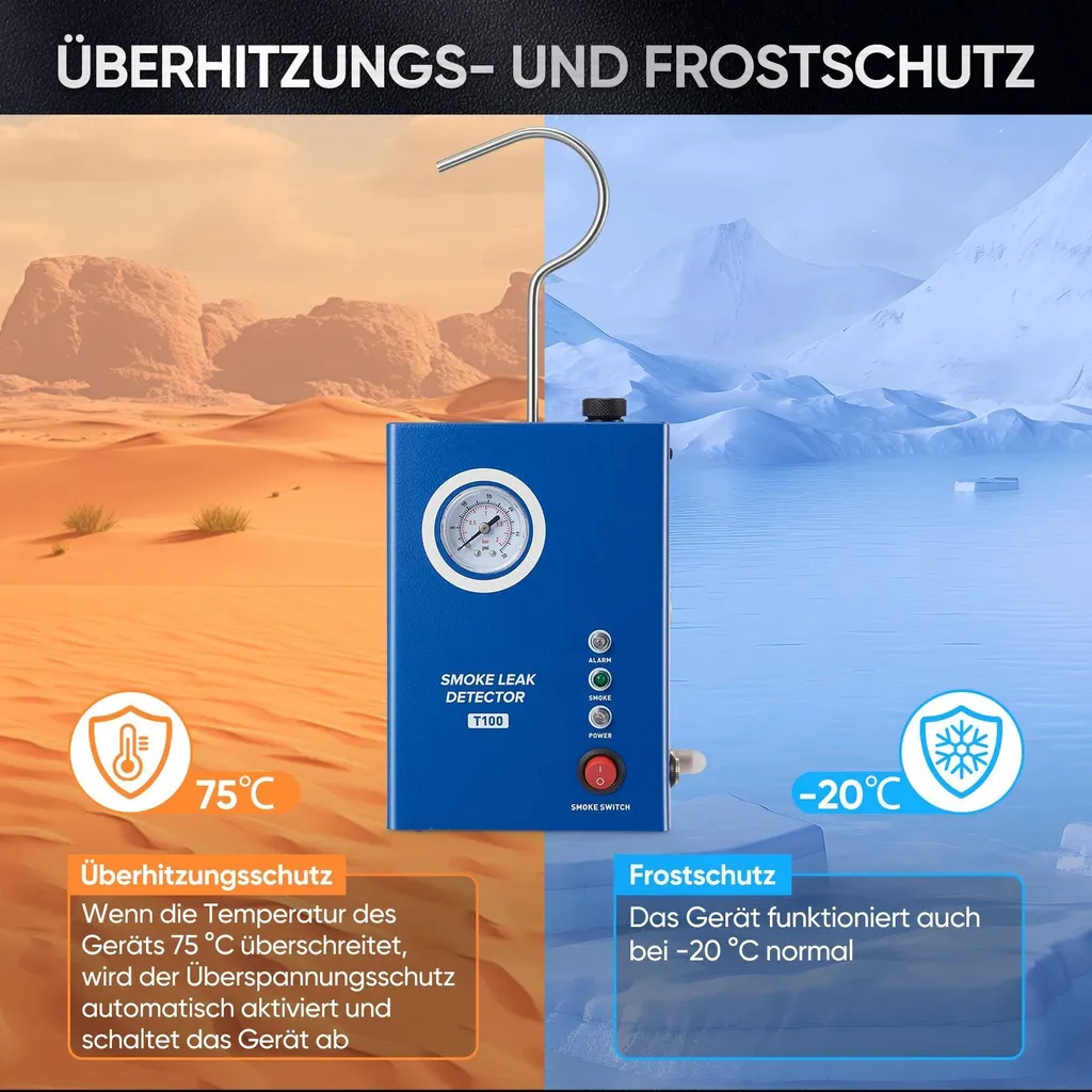 Machine à fumée de diagnostic pour test de fuite sous vide auto 12V