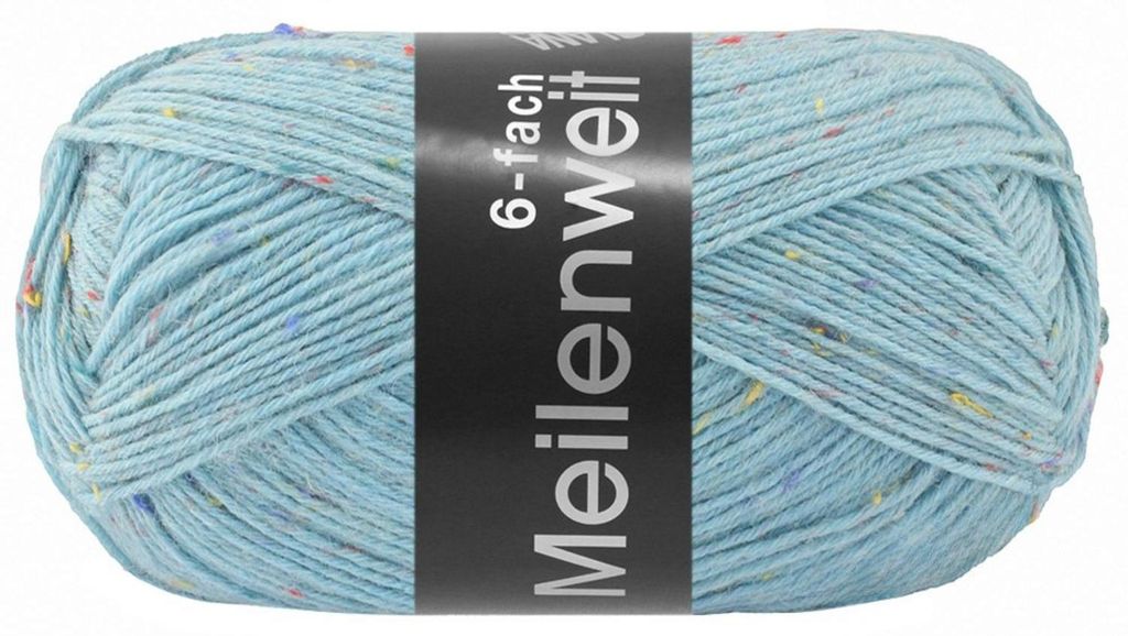 Lana Grossa - Meilenweit 6-fach 150g Tweed 9685 minttürkis Produktbild 