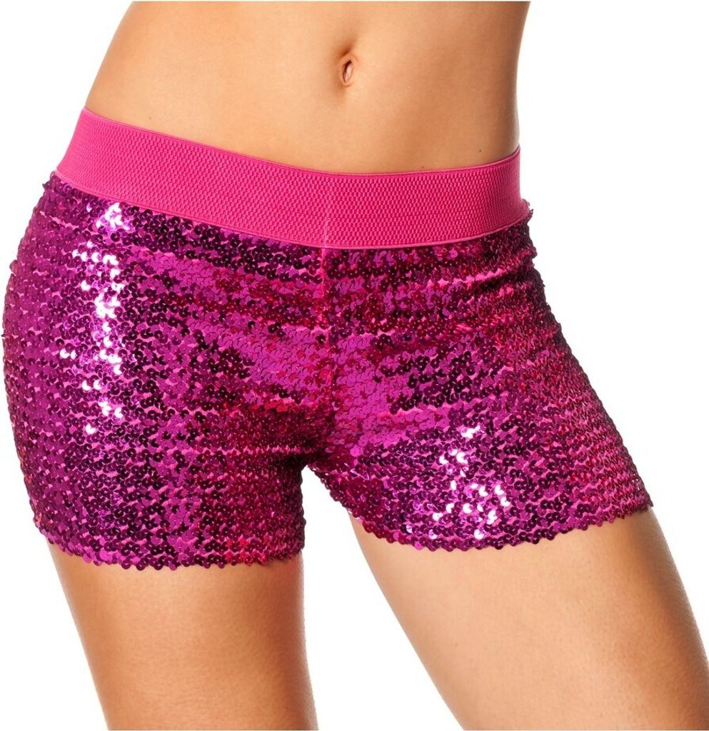 Hotpants Pailletten Pink L-XL