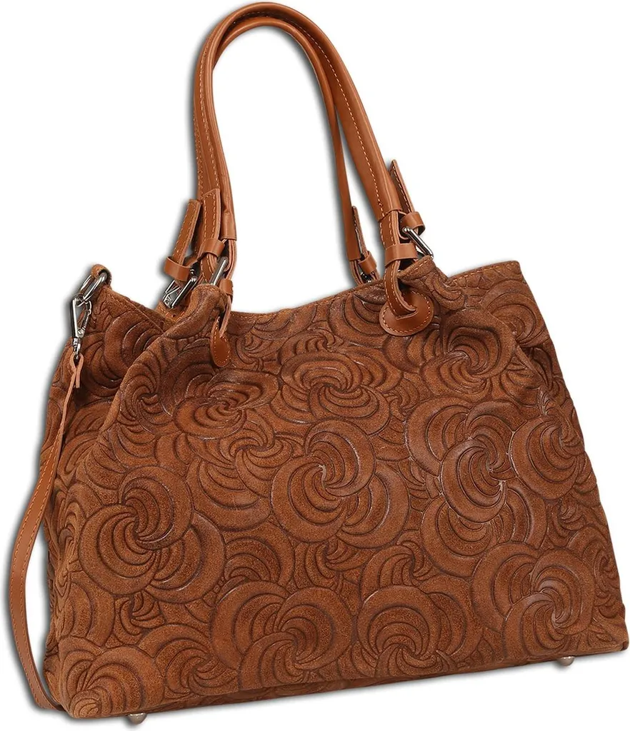Petit sac à bandoulière en daim marron Toscanto élégant OTT179SN4