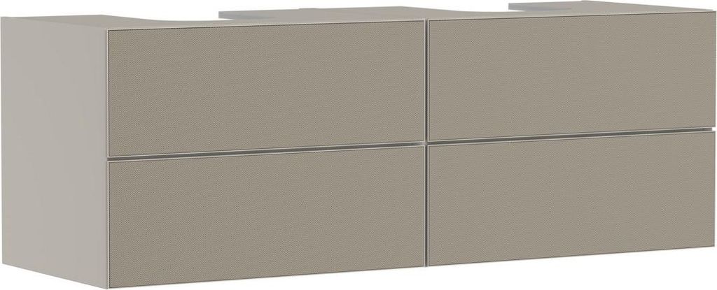 hansgrohe Xevolos E Waschtischunterschrank, 4 Schubkästen, 2 Ausschnitte, 1570x550x555mm, für Konsole mit 2 Aufsatzwaschtischen, 54200390