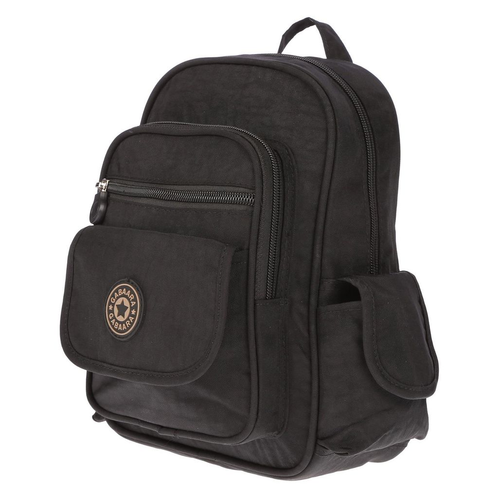 Mini Damen Rucksack Freizeit Reisen Outdoor Umhängetasche Nylon City Leicht Schwarz