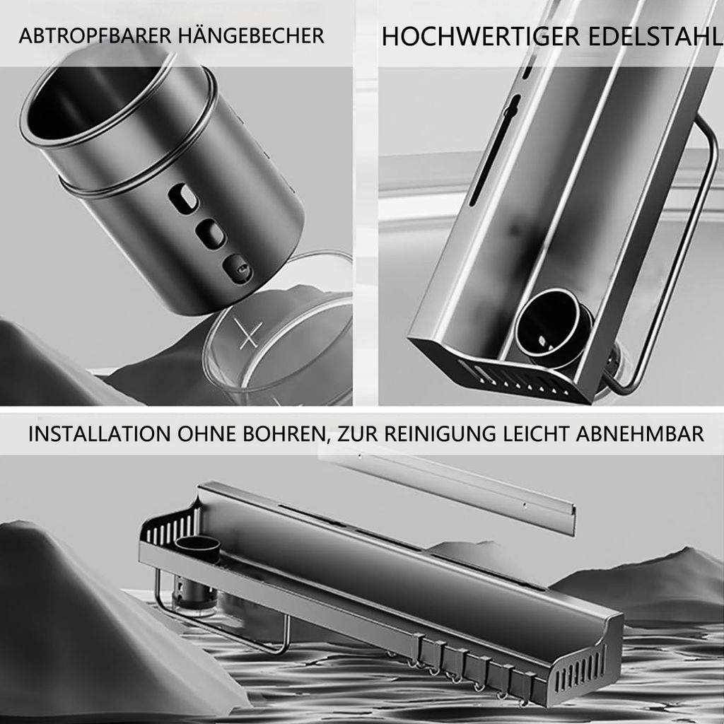 Gewürzregale, Küchenorganizer-Set, Hängendes Küchenregal Produktbild 6