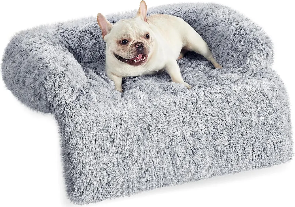 Feandrea FluffyHug Letto Cane Design 80x75cm - Grigio Peluche