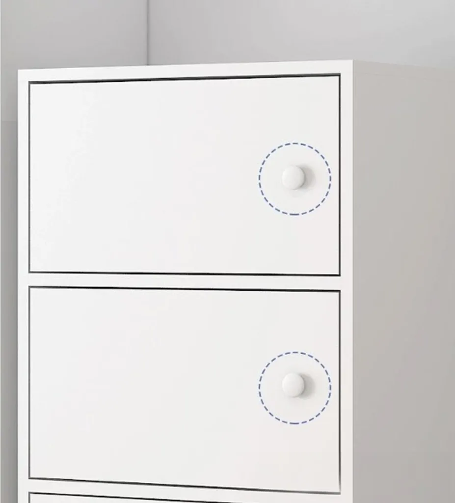 Commode large blanche à 5 étagères de rangement grand format - 18