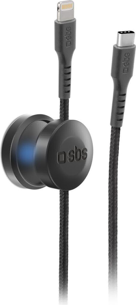 SBS USB-C auf Lightning Kabel mit Magnethalterung