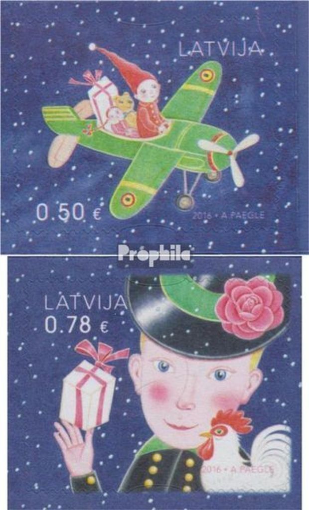 Briefmarken Lettland 2016 Mi 1004-1005 (kompl.Ausg.) postfrisch Weihnachten