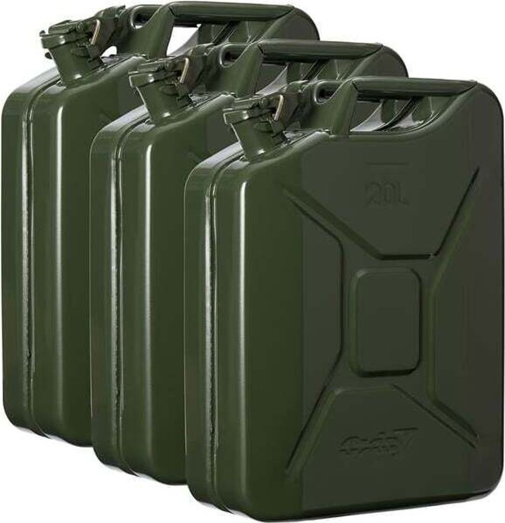 Oxid7 3er Set - Metall-Kraftstoffkanister 20 Liter Olivgrün Produktbild 