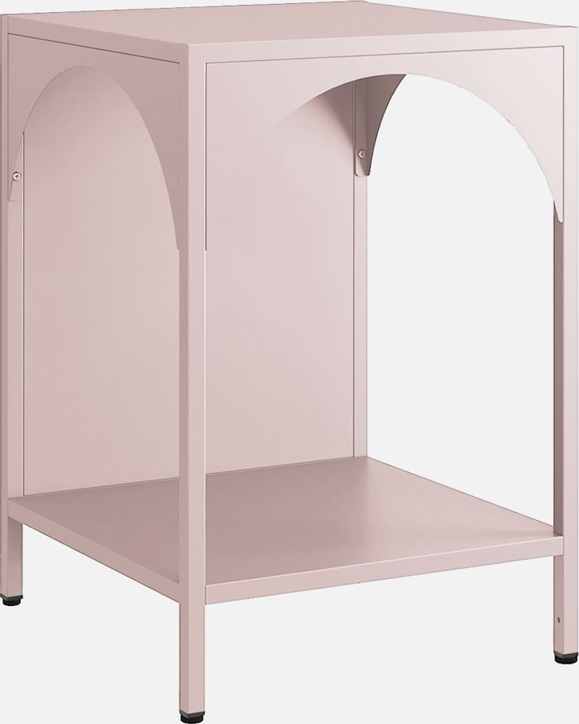 sweeek - Nachttisch, Industrieller Beistelltisch - Rosa