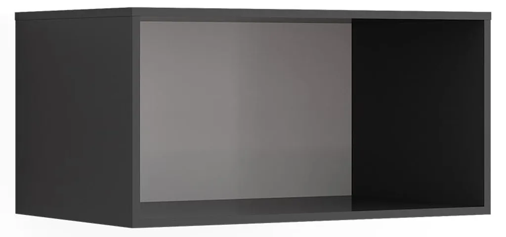 Rangement dessus d'armoire anthracite 80cm compact et robuste Elmo