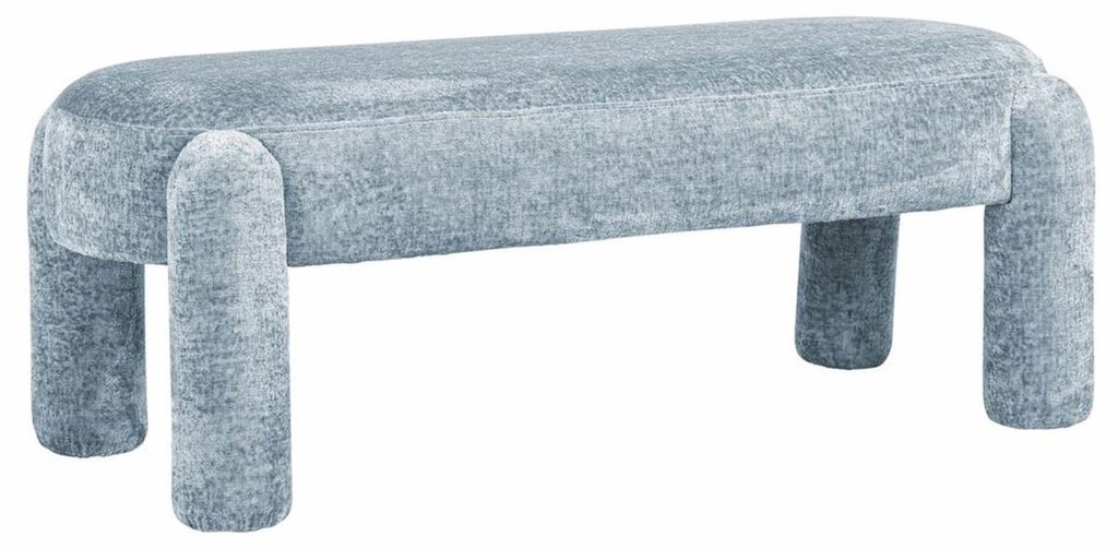 Casa Padrino Luxus Sitzbank Hellblau 123 cm - Wohnzimmer & Hotel Möbel